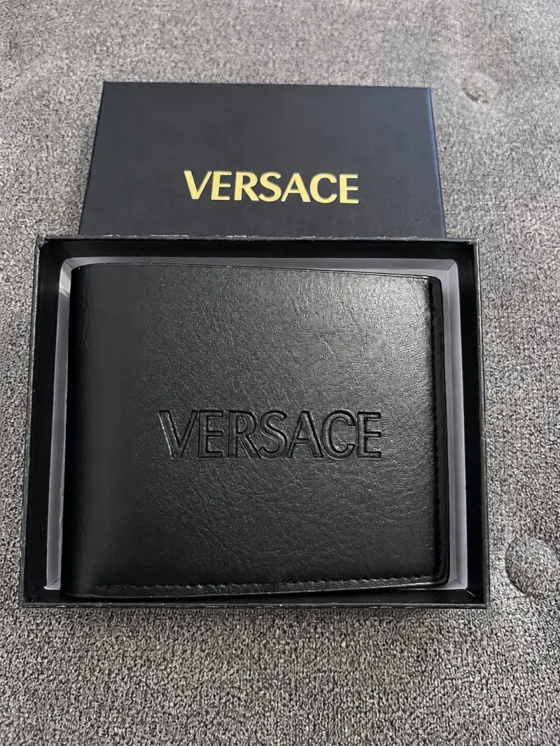 Billetera negra Versace en caja NUEVA