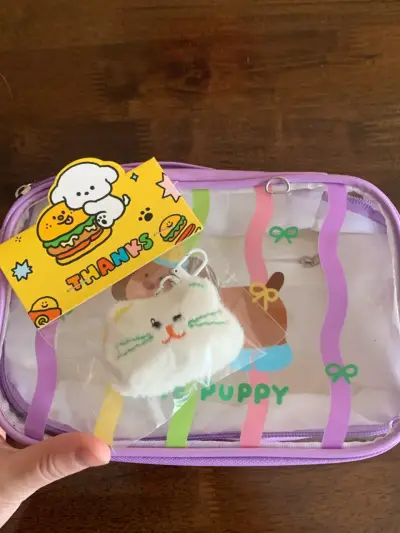 Neceser transparente con diseño de perrito - miniatura 3