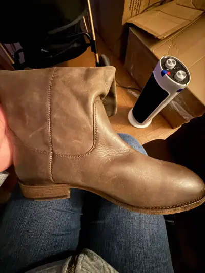 Botas de cuero marrón para hombre - miniatura 3
