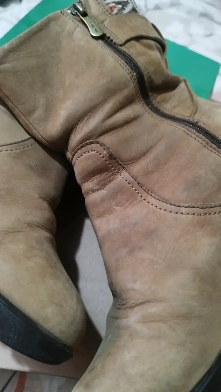 Botines de cuero genuino con plataforma talla 38 - 4