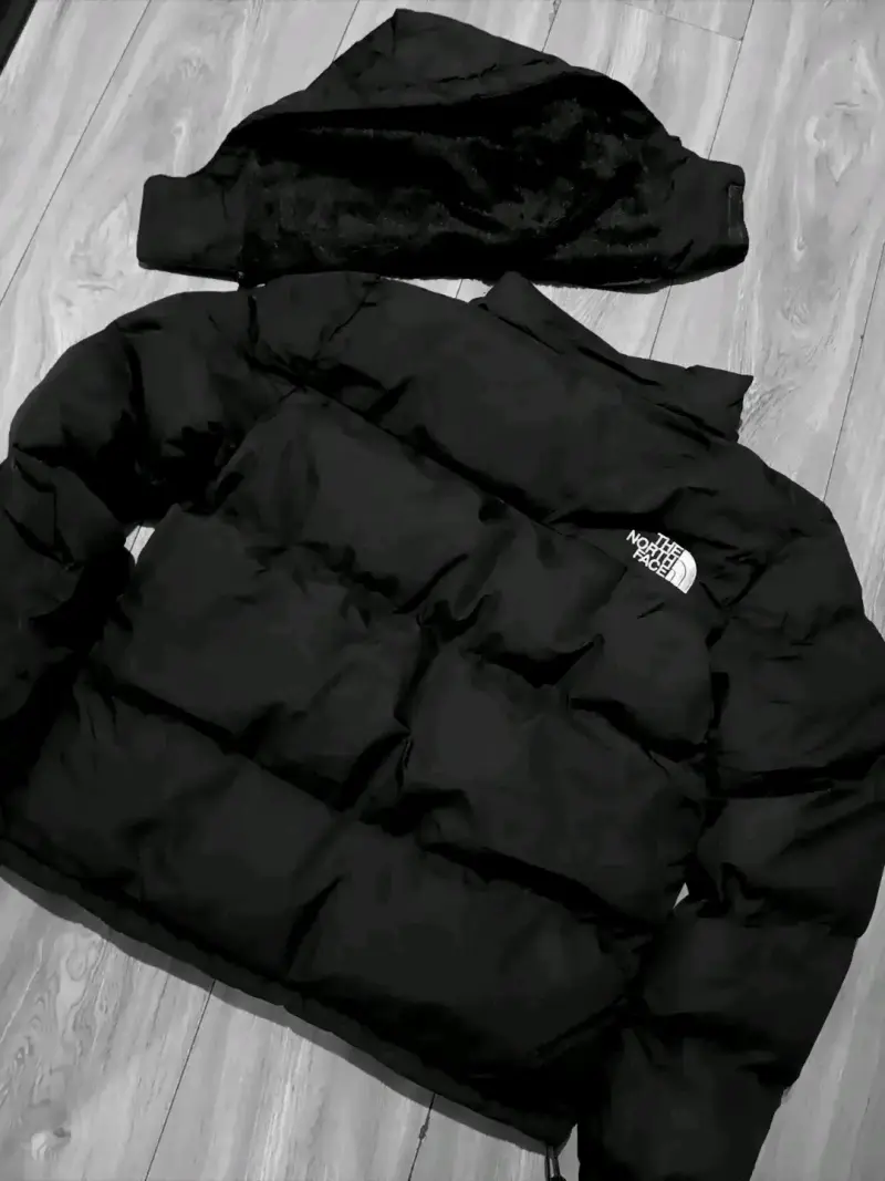 Chaqueta de invierno negra The North Face con cap - 4