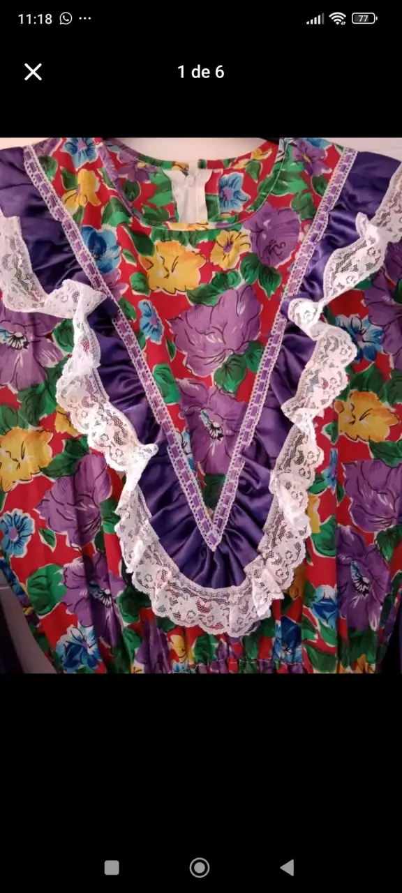 Vestido China Poblana Floral Talla M/L - 2