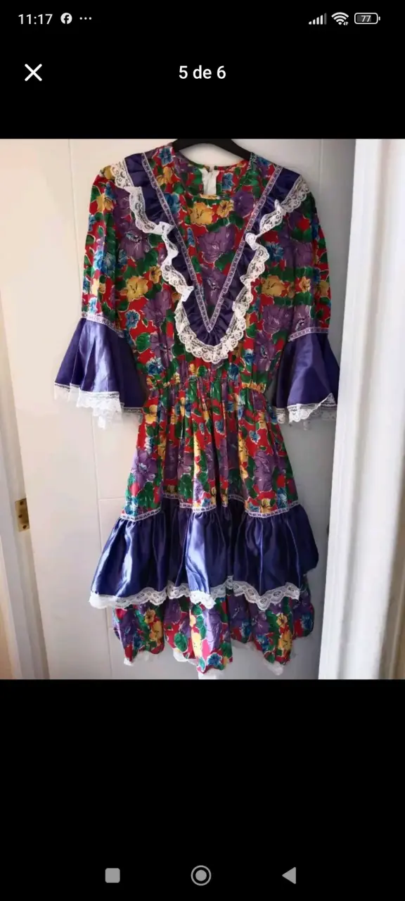 Vestido China Poblana Floral Talla M/L - 3