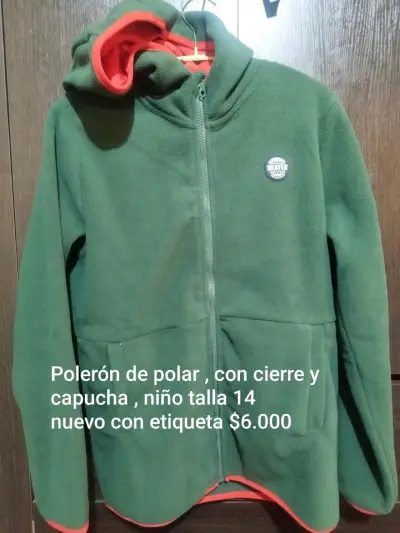 Polerón de polar con capucha para niño talla 14 - miniatura 2