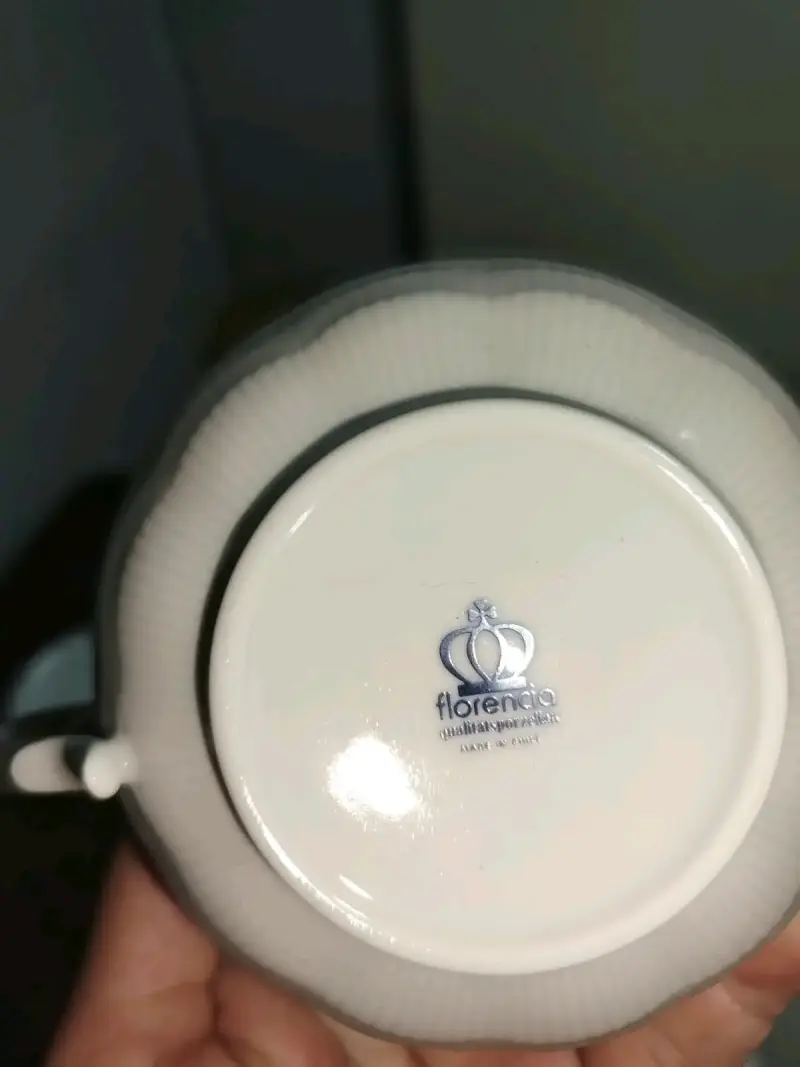 Juego de té de porcelana blanca Florencia - 6