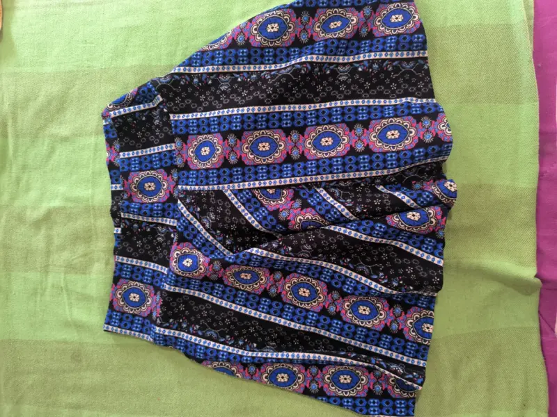 Falda corta estampada multicolor - 2