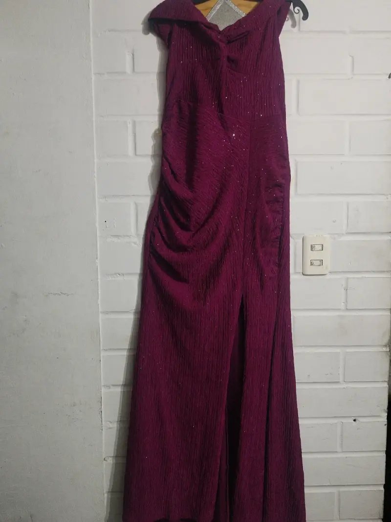 Vestido largo negro elegante para mujer - 3
