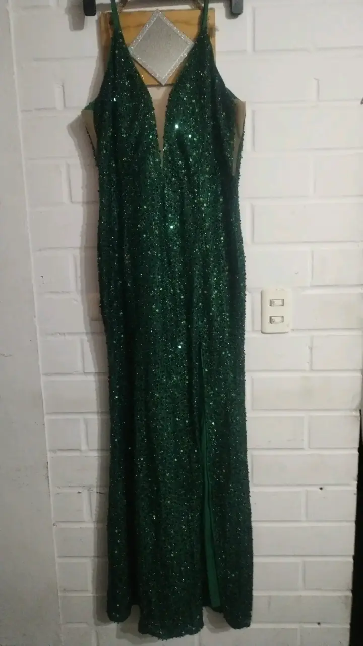 Vestido largo negro elegante para mujer - 5