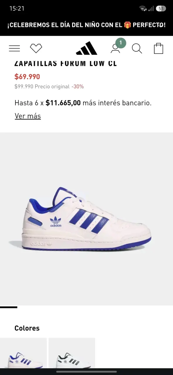 Zapatillas Adidas Forum Low CL Blancas y Azules