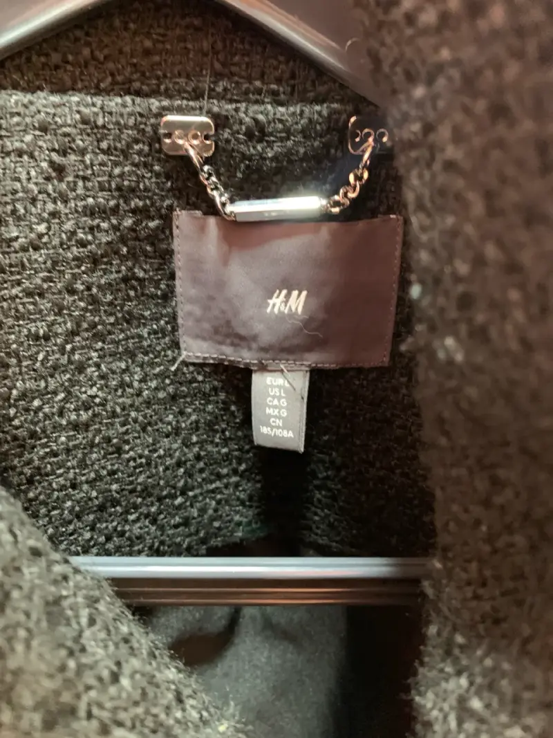 Chaqueta de lana negra H&M para hombre - 1