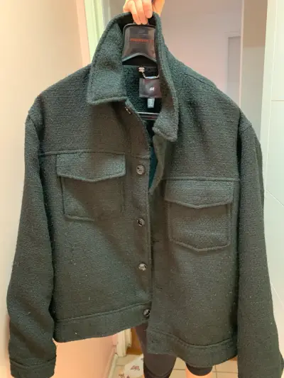 Chaqueta de lana negra H&M para hombre - miniatura 2