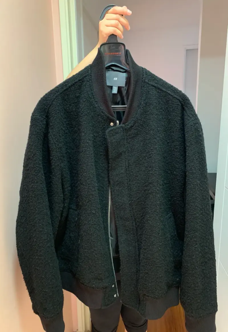 Chaqueta de lana negra H&M para hombre - 4