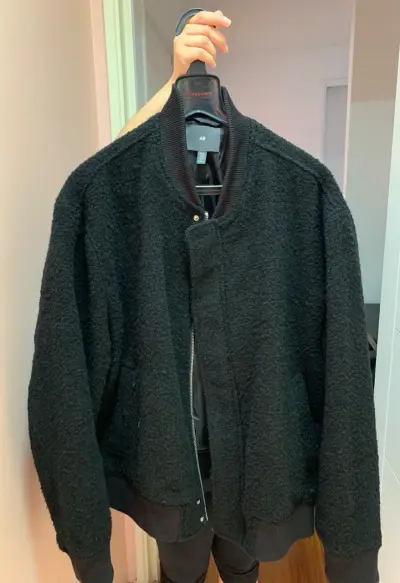 Chaqueta de lana negra H&M para hombre - miniatura 4