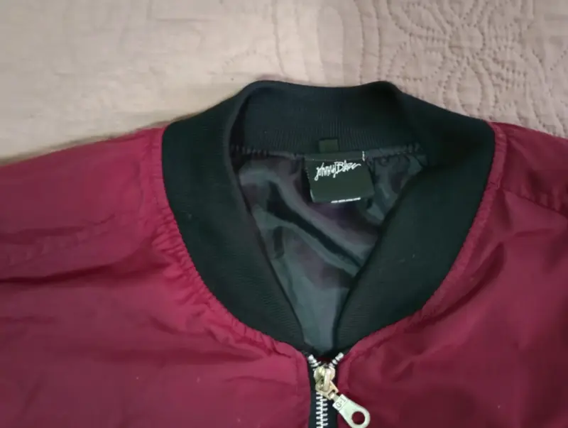 Chaqueta bomber burdeos para hombre - 2