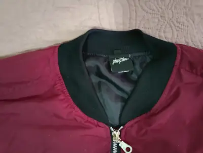 Chaqueta bomber burdeos para hombre - miniatura 2