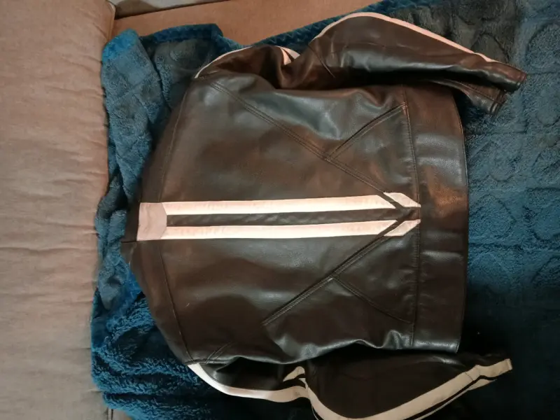 Traje de moto de cuero Berik negro con protecciones - 4