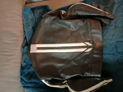 Traje de moto de cuero Berik negro con protecciones - miniatura 4
