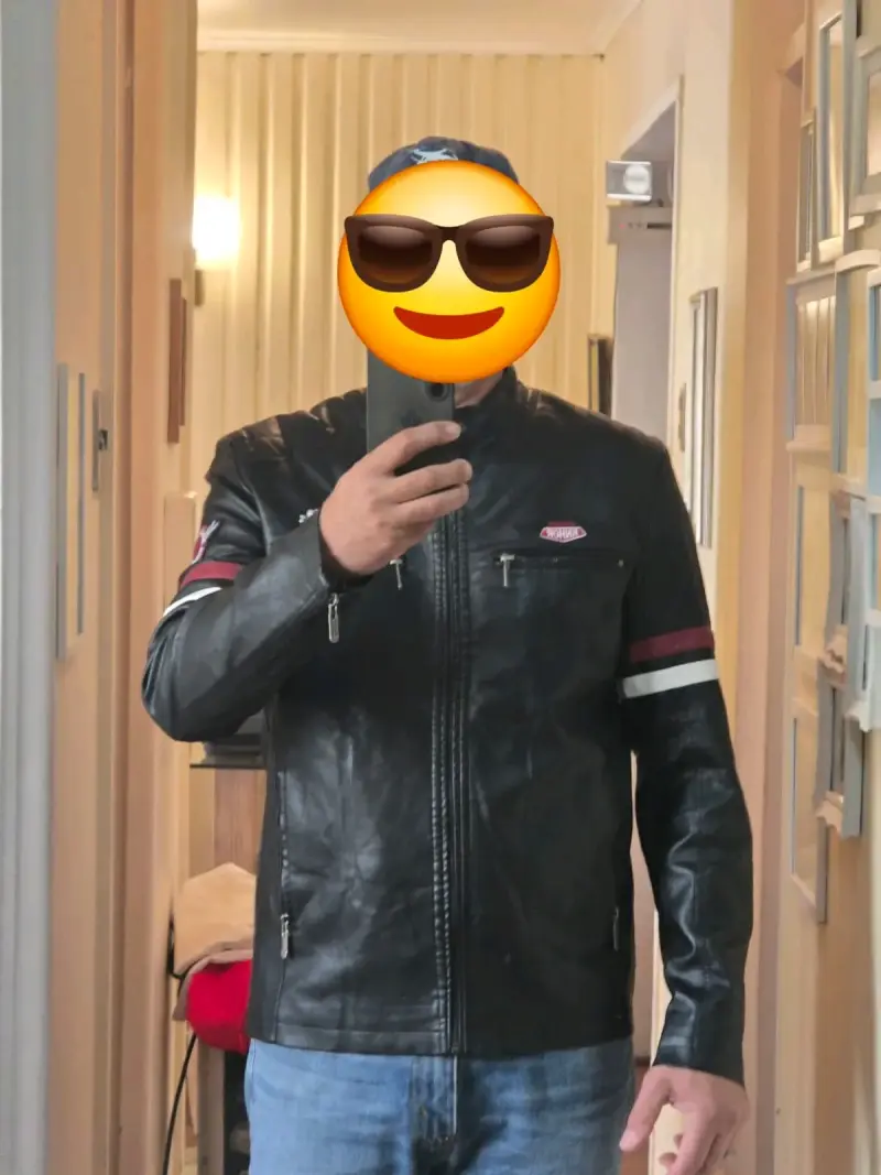 Chaqueta de ecuero para motociclista. - 5