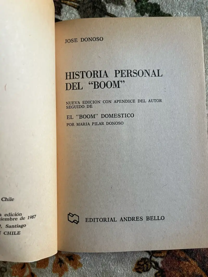 Libro Historia Personal del Boom de José Donoso - 2