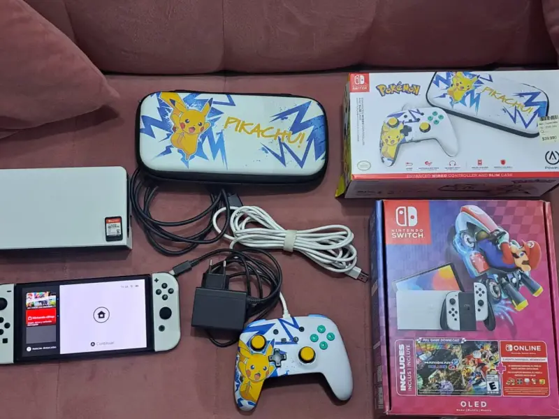 Nintendo Switch OLED+SmashBros+Mando+Estuche - 1