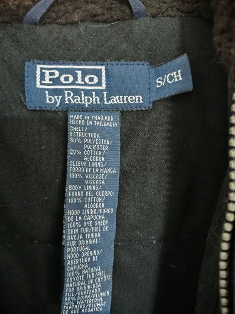 Parka azul con capucha de piel Polo Ralph Lauren - 2