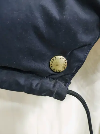 Parka azul con capucha de piel Polo Ralph Lauren - miniatura 3