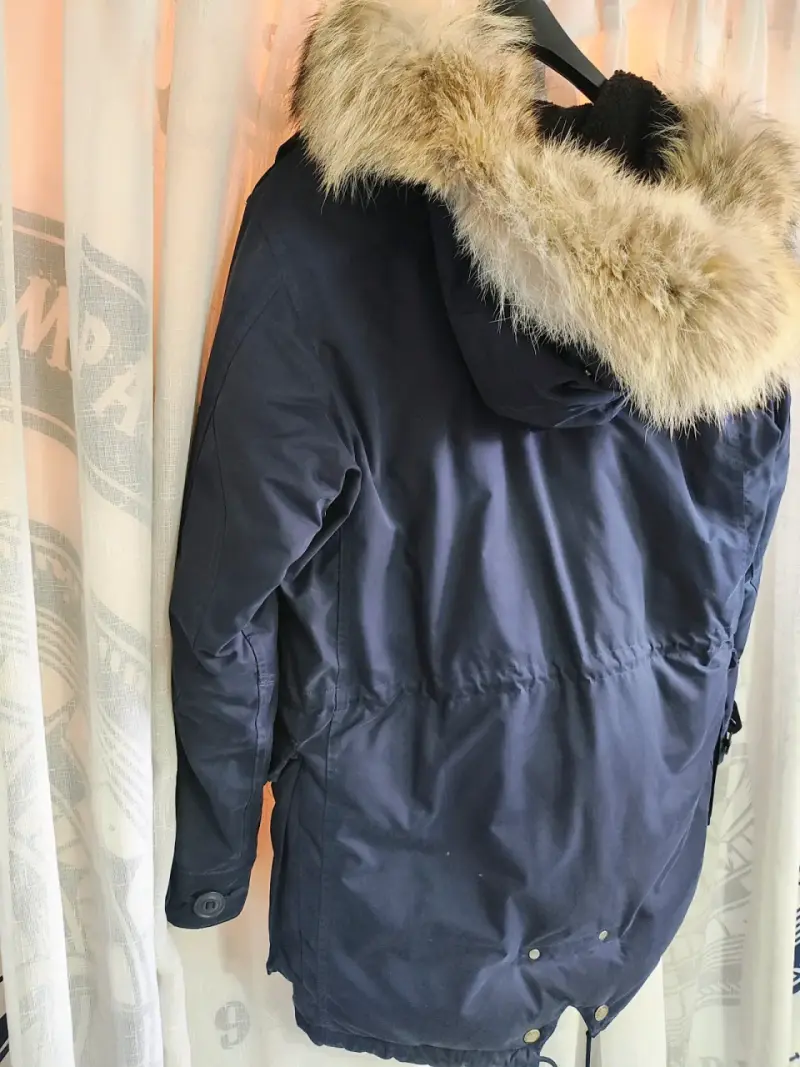Parka azul con capucha de piel Polo Ralph Lauren - 4