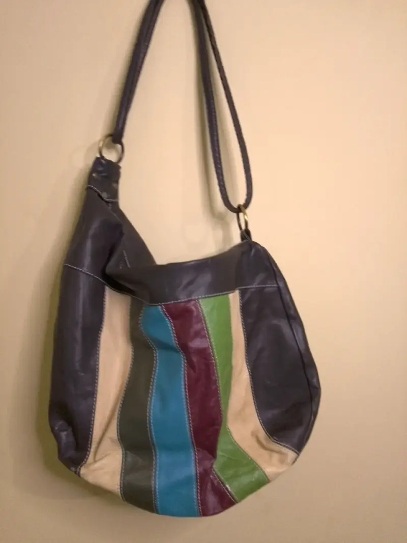 Bolso de cuero multicolor estilo bohemio - 2