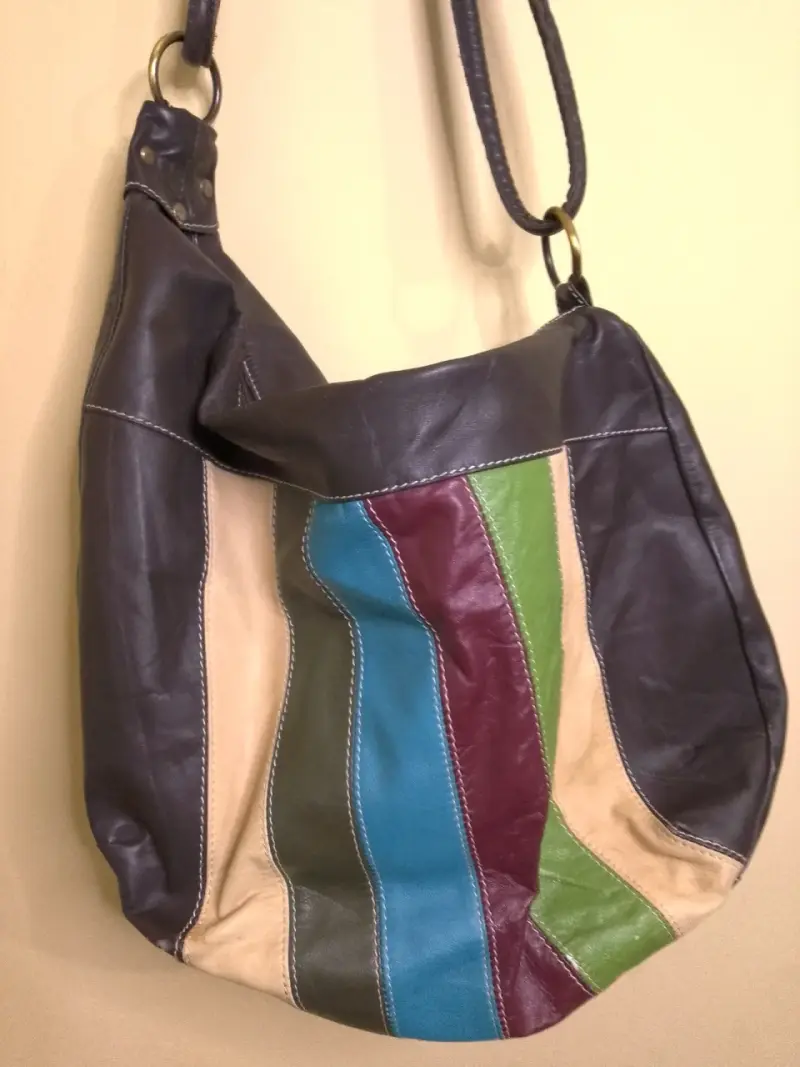 Bolso de cuero multicolor estilo bohemio - 3