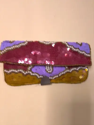 Clutch de lentejuelas multicolor elegante - miniatura 1