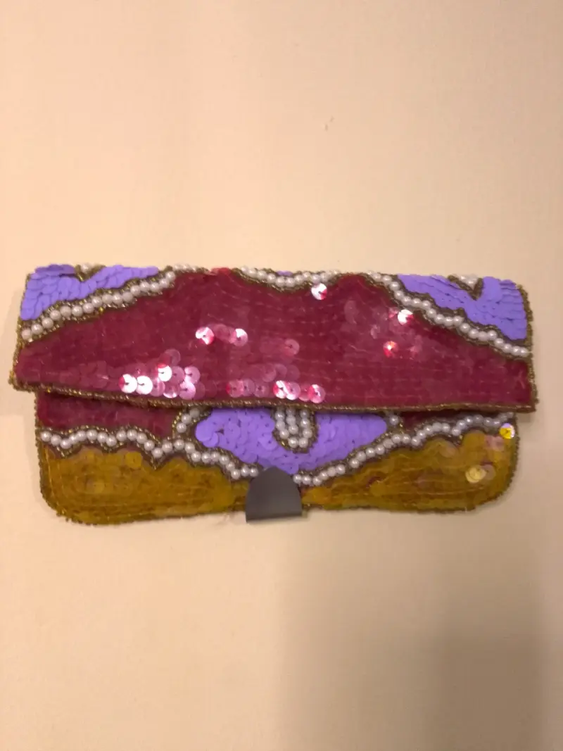 Clutch de lentejuelas multicolor elegante - 2