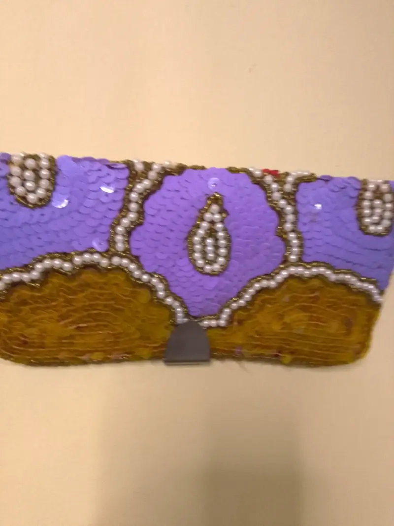 Clutch de lentejuelas multicolor elegante - 3