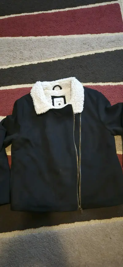 Chaqueta negra con forro de lana Sybilla - miniatura 1