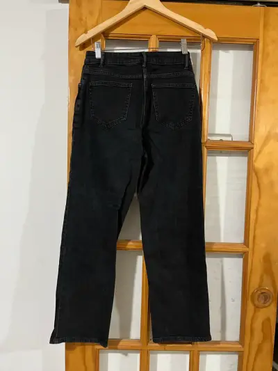 Jeans negros de mezclilla para mujer talla 38 - miniatura 2