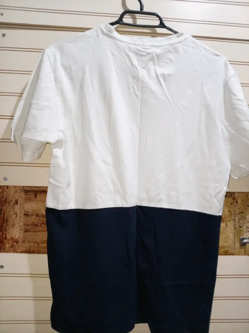 Polera bicolor blanca y negra Zara - 2