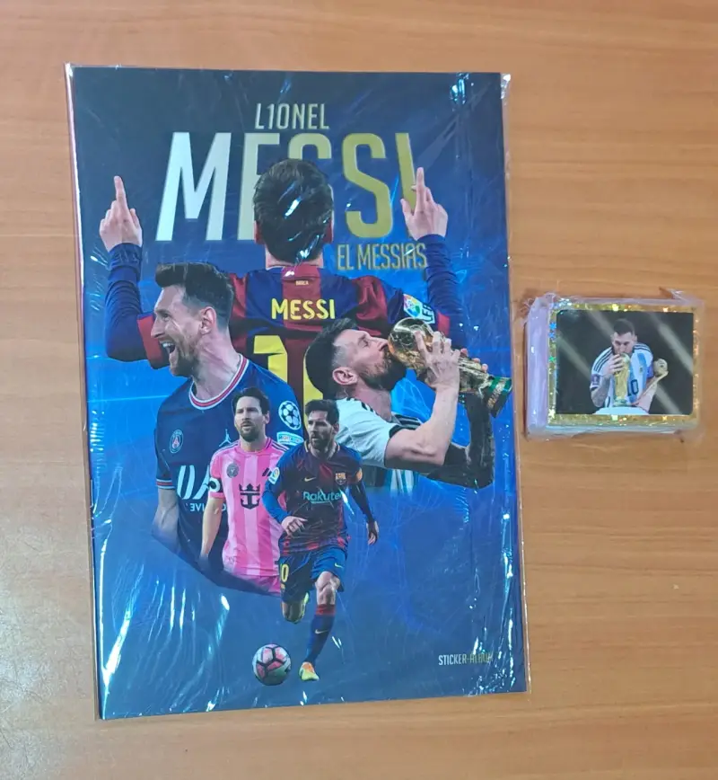 Álbum Lionel Messi + todas sus laminas a pegar