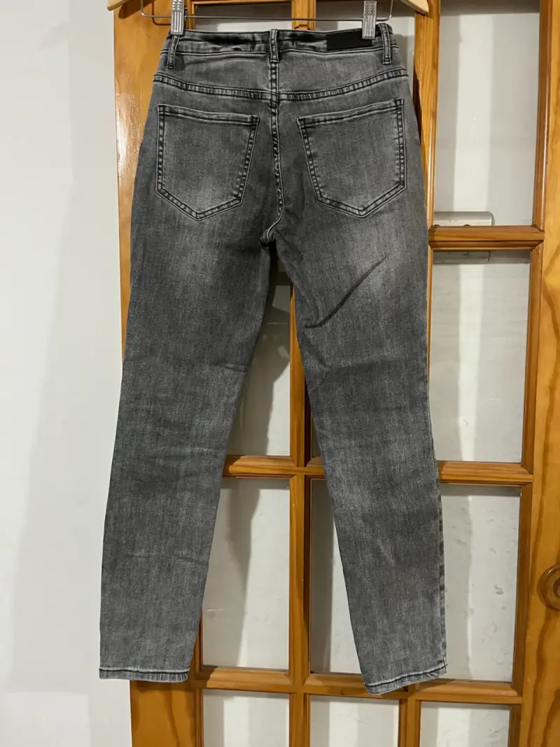 Jeans gris slim fit para mujer Talla 34 - 2