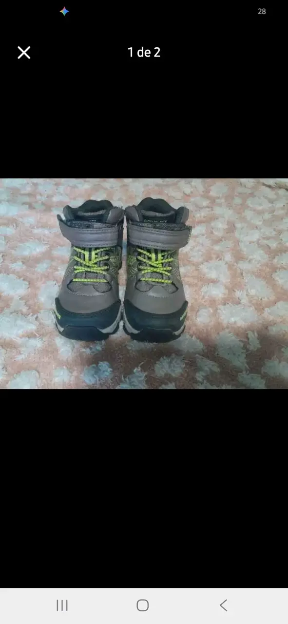 Botas de montaña para niños Ficcus gris y verde - 1