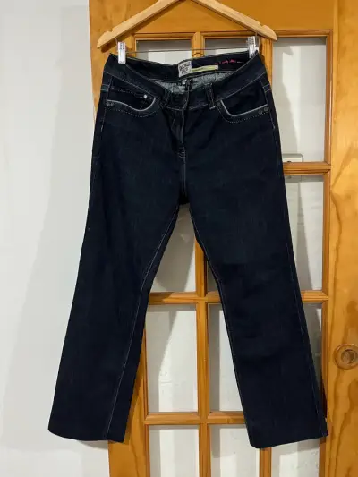 Jeans azul oscuro Double Face para mujer - miniatura 1