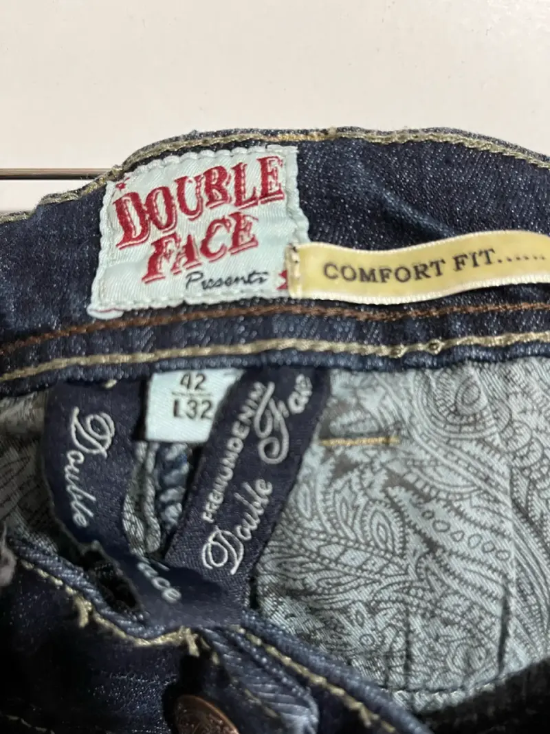Jeans azul oscuro Double Face para mujer - 3
