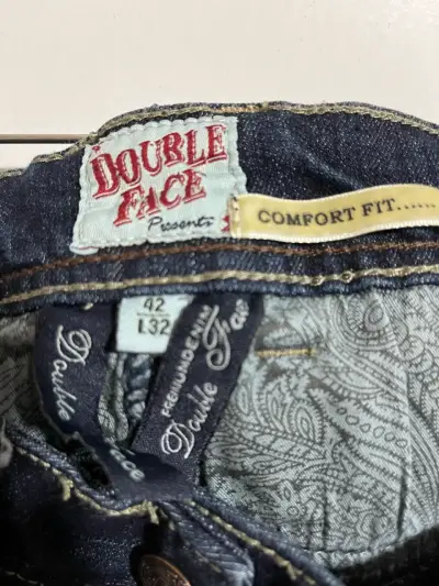 Jeans azul oscuro Double Face para mujer - miniatura 3