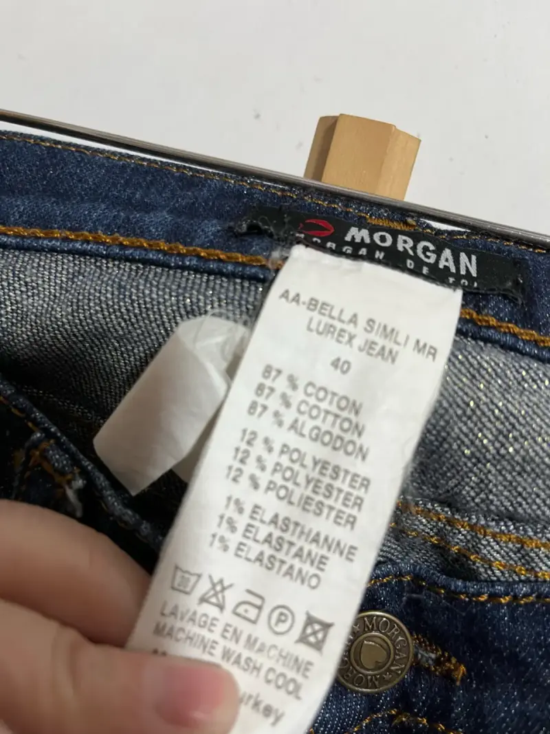 Jeans Morgan azul oscuro con detalle lurex - 3