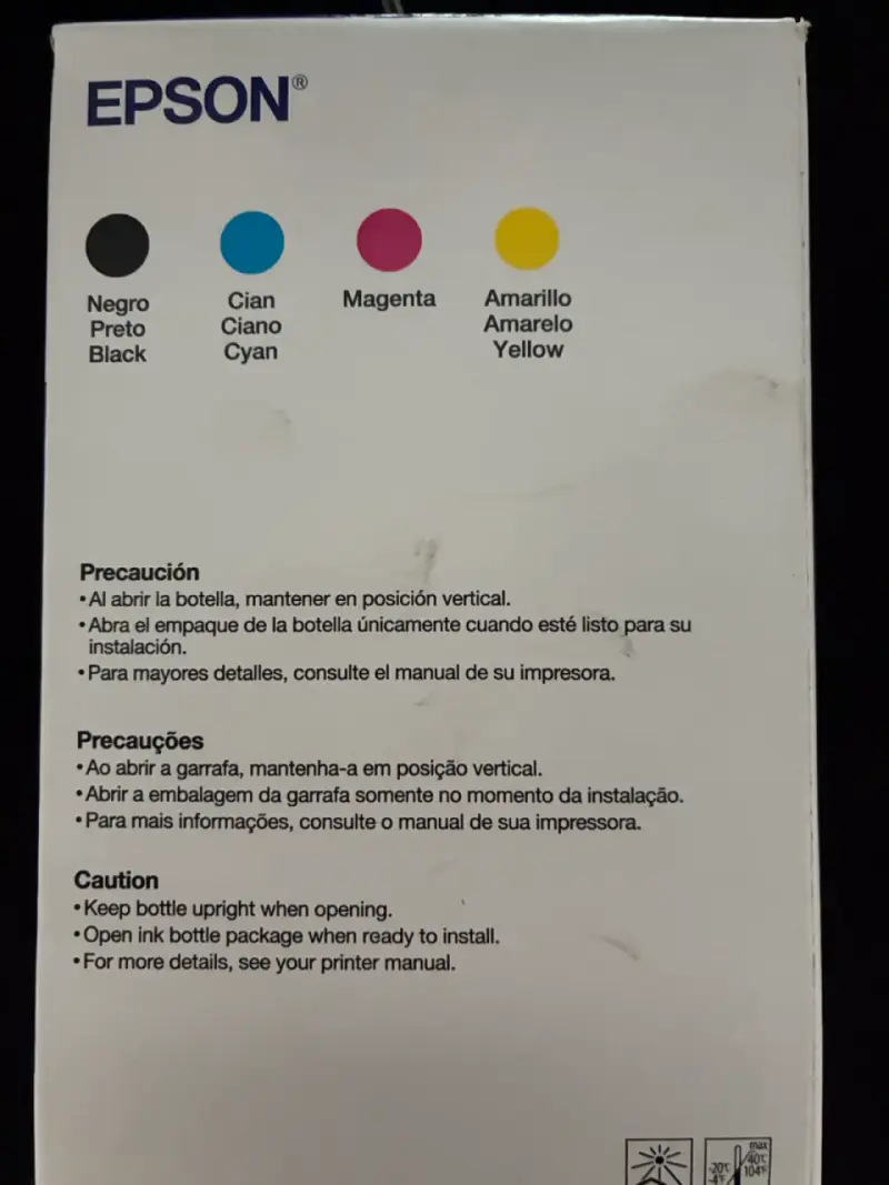 Pack de Tintas Epson 544 EcoTank - 4