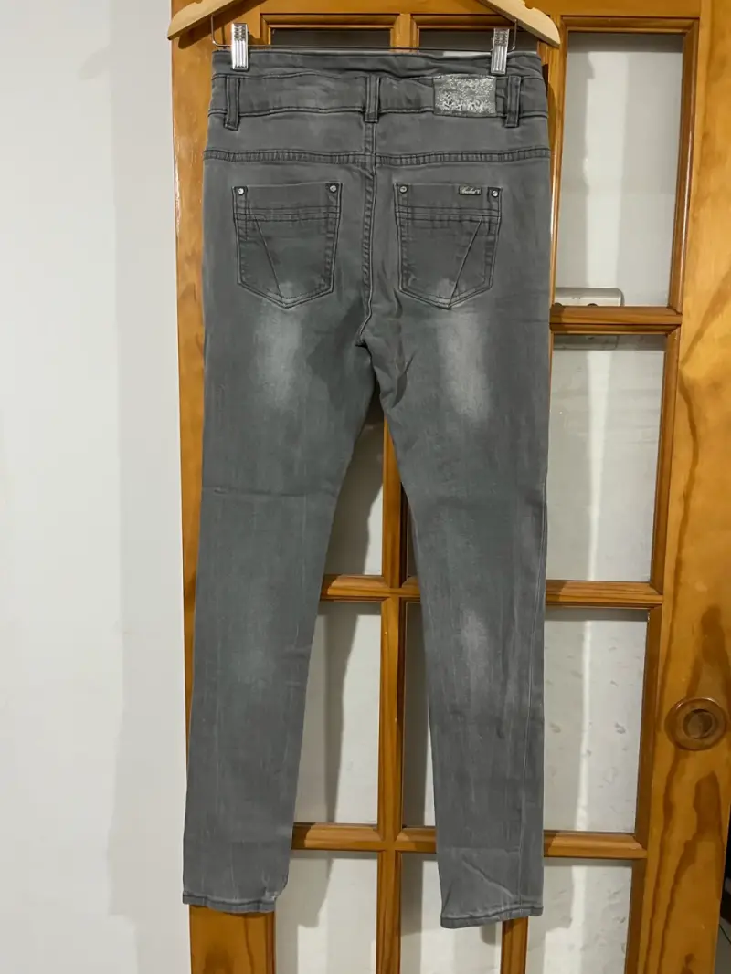 Jeans gris ajustados para mujer talla W29 - 2