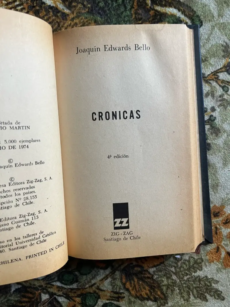 Libro 'Crónicas' de Joaquín Edwards Bello, 4ª edición - 2