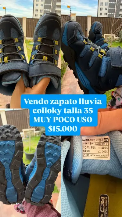 Zapatos de lluvia Colloky talla 35 poco uso - miniatura 1