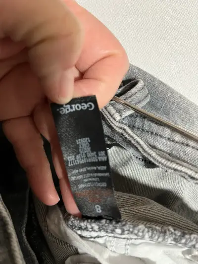 Jeans grises desgastados para mujer talla 8 - miniatura 3