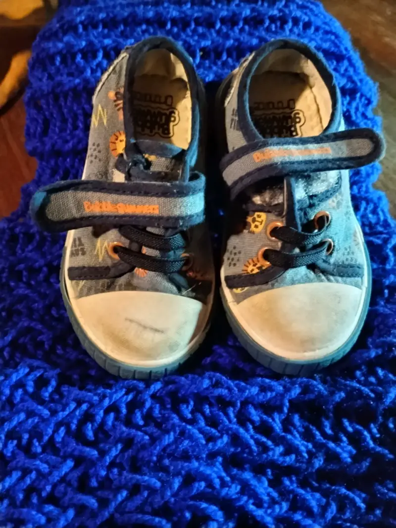 Zapatillas de niño azul con velcro - 2