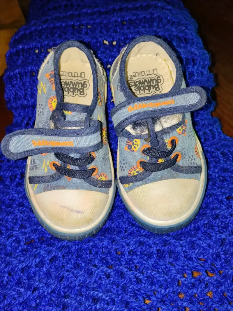 Zapatillas de niño azul con velcro - 3