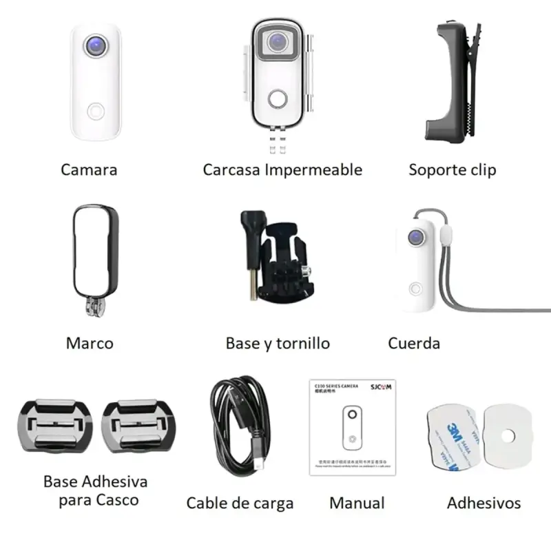 Mini Cámara Deportiva SJCAM C100+ 4K EIS Wifi - 5